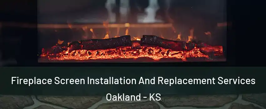 Fireplace Screen Installation And Replacement Services Oakland - KS