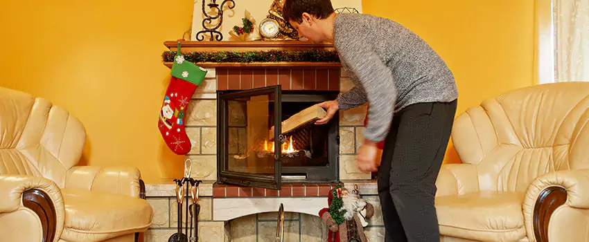 Rusted Metal Fireplace Restoration in Pauline, Kansas